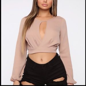 Fashion Nova - Keys Blush Sexy Wrap Top